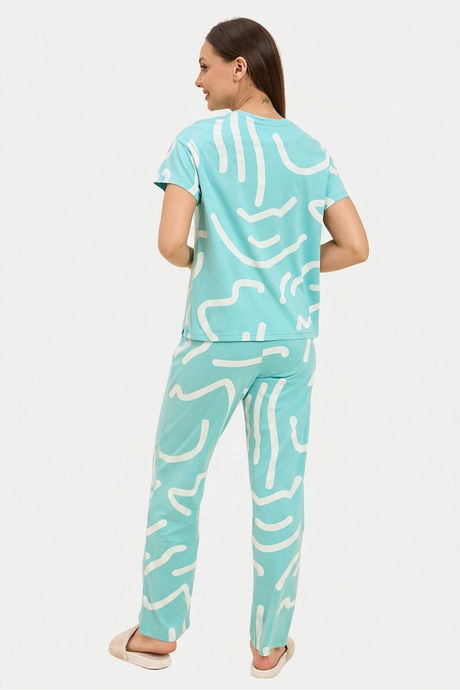 Sweet Dreams Printed Pyjama Set - Sea Gaze — image 2